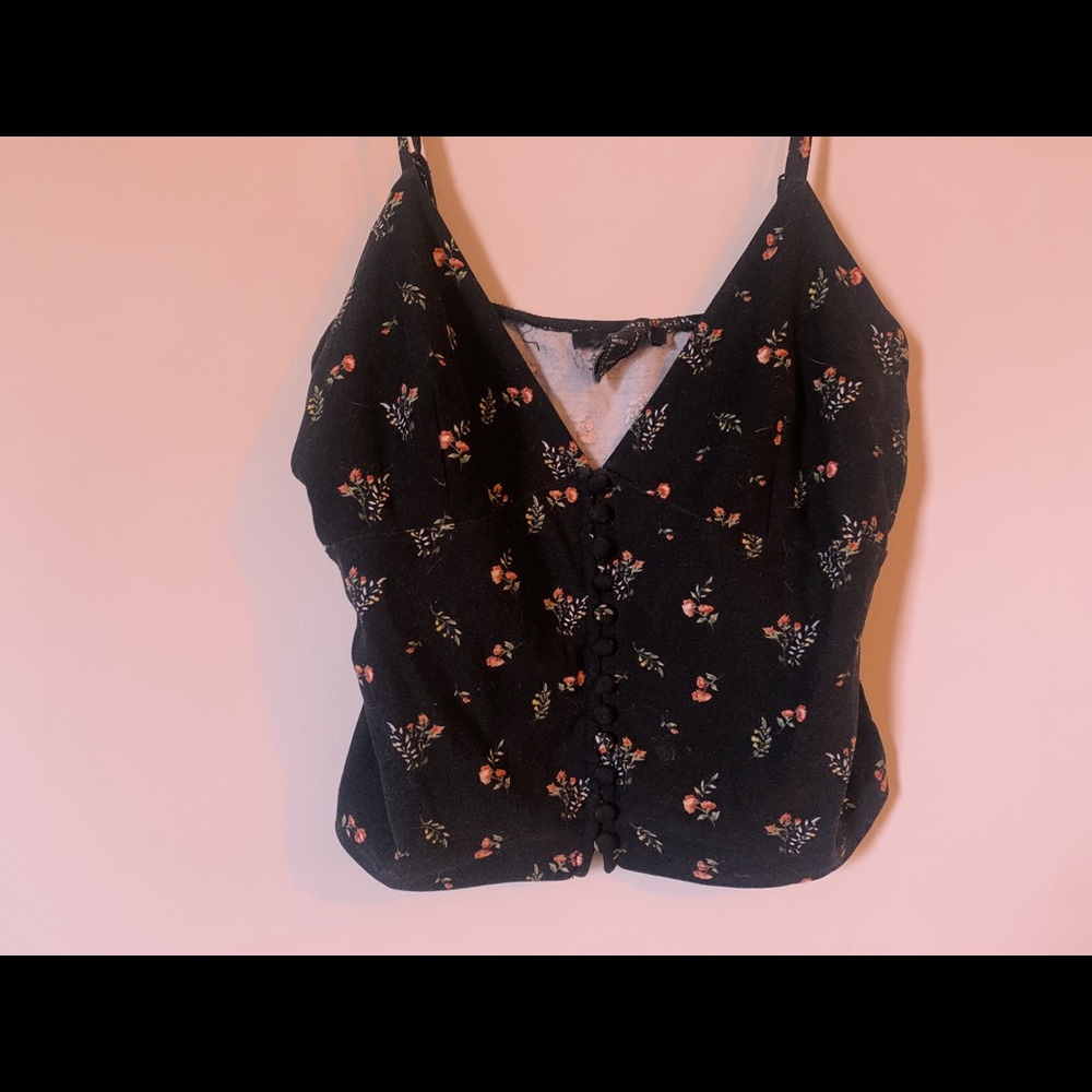 Forever 21 floral cropped tank